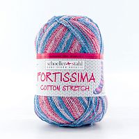 Пряжа Fortissima Cotton Stretch 4-Fach Fancy Jeans 41% шерсть 39% хлопок 460 м 100 г Austermann 93033-0136