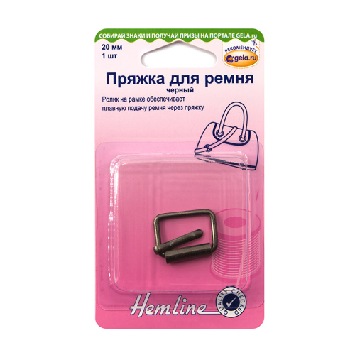 Фото пряжка для сумочного ремня с язычком 20 мм hemline 4501.20.nb/g002 на сайте ArtPins.ru