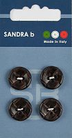 Пуговицы Sandra 4 шт на блистере темно-коричневый CARD092