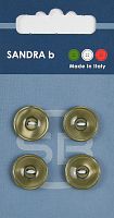 Пуговицы Sandra 4 шт на блистере зеленый CARD072