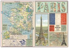 Бумага рисовая Карта Франции