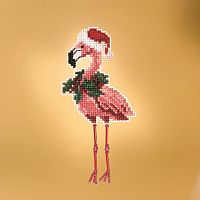 Набор для вышивания бисером Рождественский фламинго Mill Hill MH181935