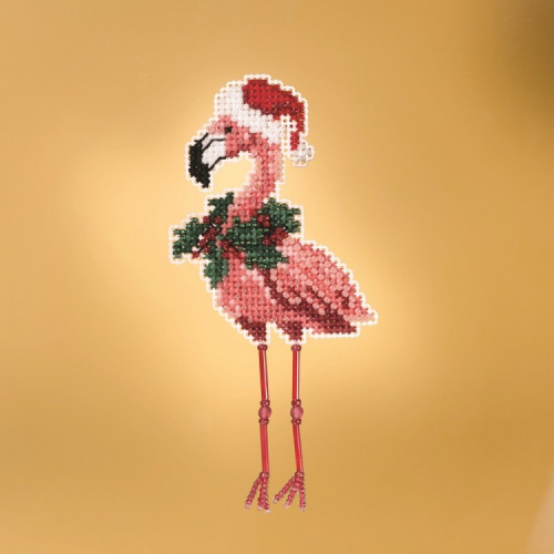 Набор для вышивания бисером Рождественский фламинго Mill Hill MH181935 смотреть фото