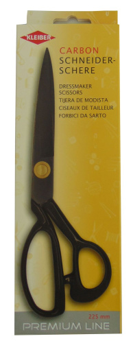 Ножницы портновские Premium Line Carbon длина 22.5 см углеродистая сталь черный Kleiber 923-10 фото 4