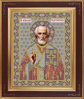 Икона Святой Николай Чудотворец набор для вышивания бисером Galla Collection М260