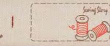Лента хлопковая на картонной мини-катушке Швейный дизайн