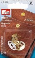 Магнитная застежка для сумок косметичек рюкзаков 19 мм золотой 1 шт Prym 416481