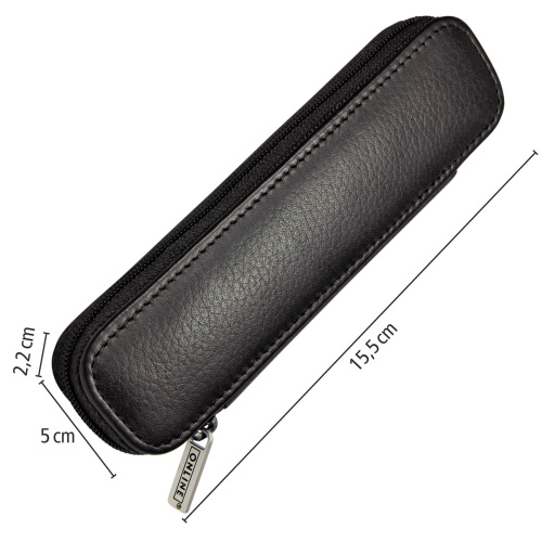 Купить пенал для ручек leather case на молнии 15 х 5 х 2 см натуральная кожа черный online 90686 фото фото 5