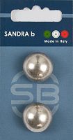 Пуговицы Sandra 2 шт на блистере серебряный CARD210